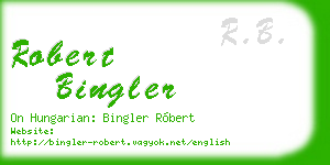robert bingler business card