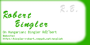 robert bingler business card